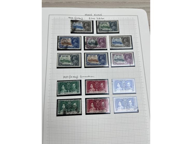 holding on album pages, better including QV used stamp to 96c, KGV Silver Jubilee, KGVI Silver Wedding, etc. Large quantity. 